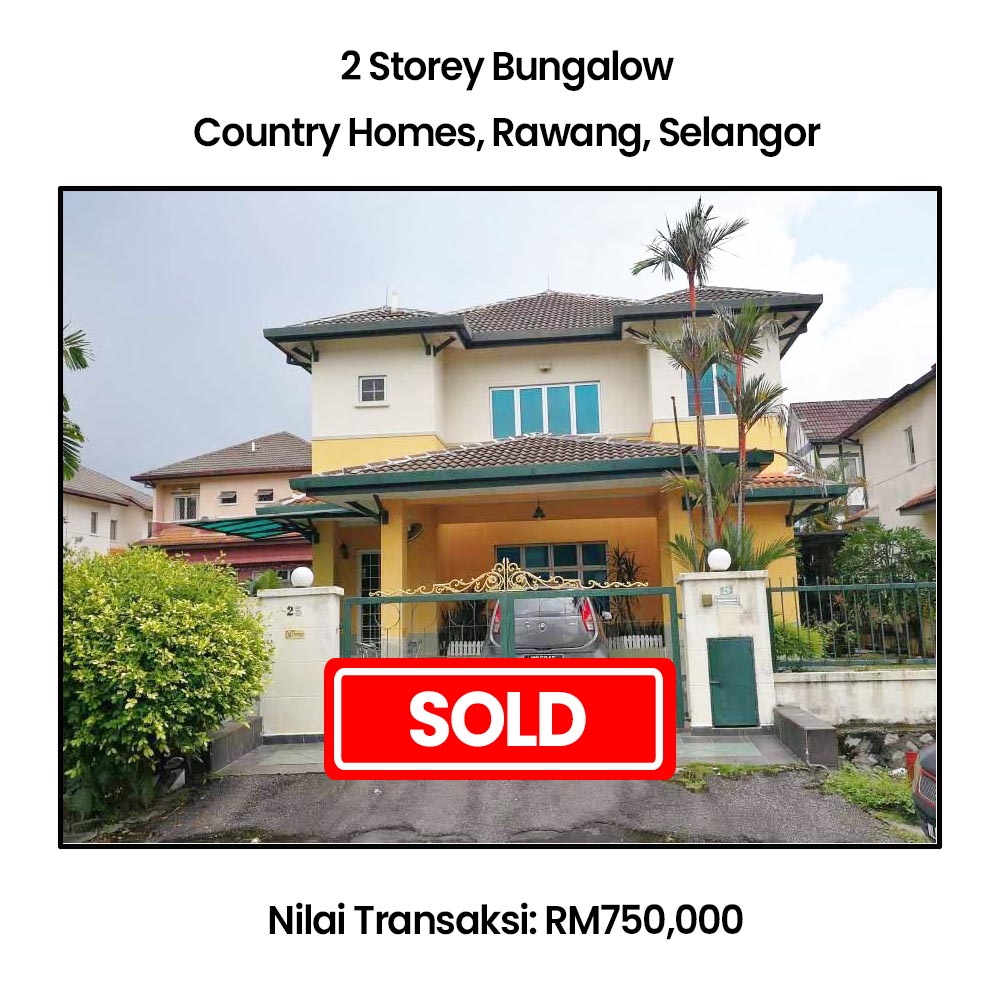 2 Storey Bungalow, Country Homes, Rawang - RM750,000