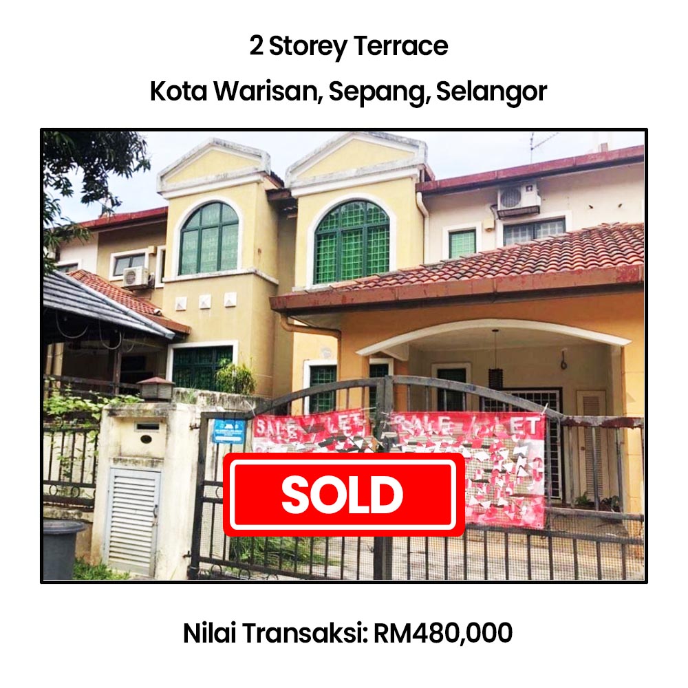 2 Storey Terrace, Kota Warisan, Sepang - RM480,000