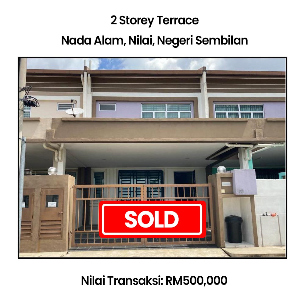 2 Storey Terrace, Nada Alam, Nilai - RM500,000